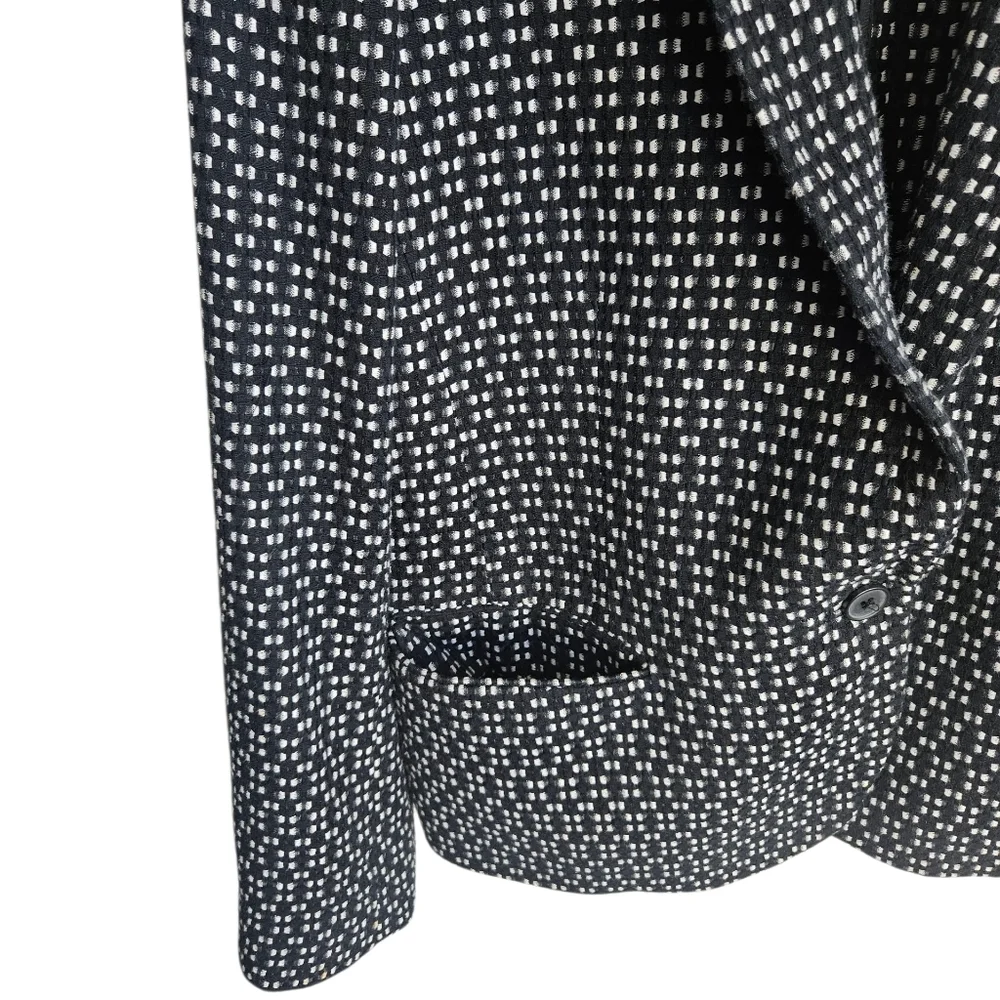 Anne Klein One-button Black abd White Blazer, Size 14 - Picture 4 of 7